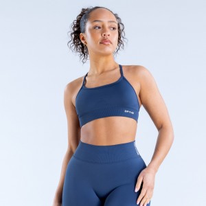 DFYNE Dynamic Backless Ženske Sportski Grudnjak Tamno Plave | VJDCP2906