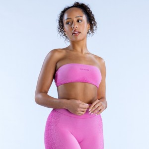 DFYNE Ignite Bandeau Ženske Sportski Grudnjak Roze | IJULD0975