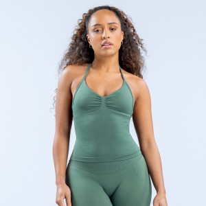 DFYNE Impact Longline Strappy Ženske Top Zelene | JPOSI9813