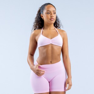 DFYNE Impact Strappy Ženske Sportski Grudnjak Svijetlo Roze Roze | JKBAP5142