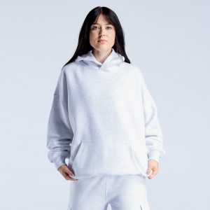 DFYNE Lanyi Edit Oversized Ženske Majica s Kapuljačom Sive | MNHWG1032