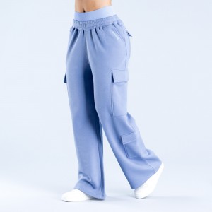 DFYNE Lanyi Edit Wide Leg Cargo Ženske Jogger Hlače Plave | NWQFU2643