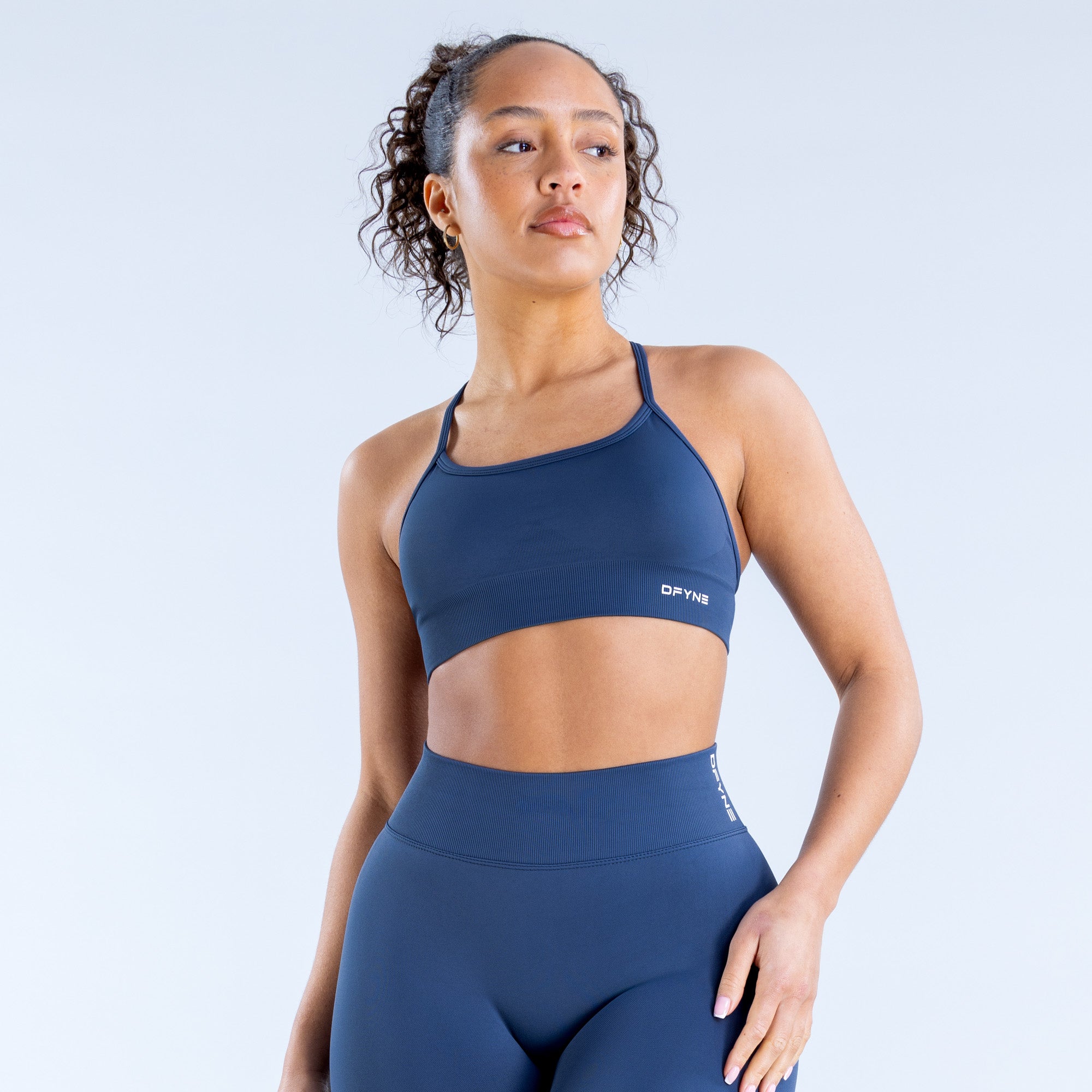 DFYNE Dynamic Backless Ženske Sportski Grudnjak Tamno Plave | VJDCP2906