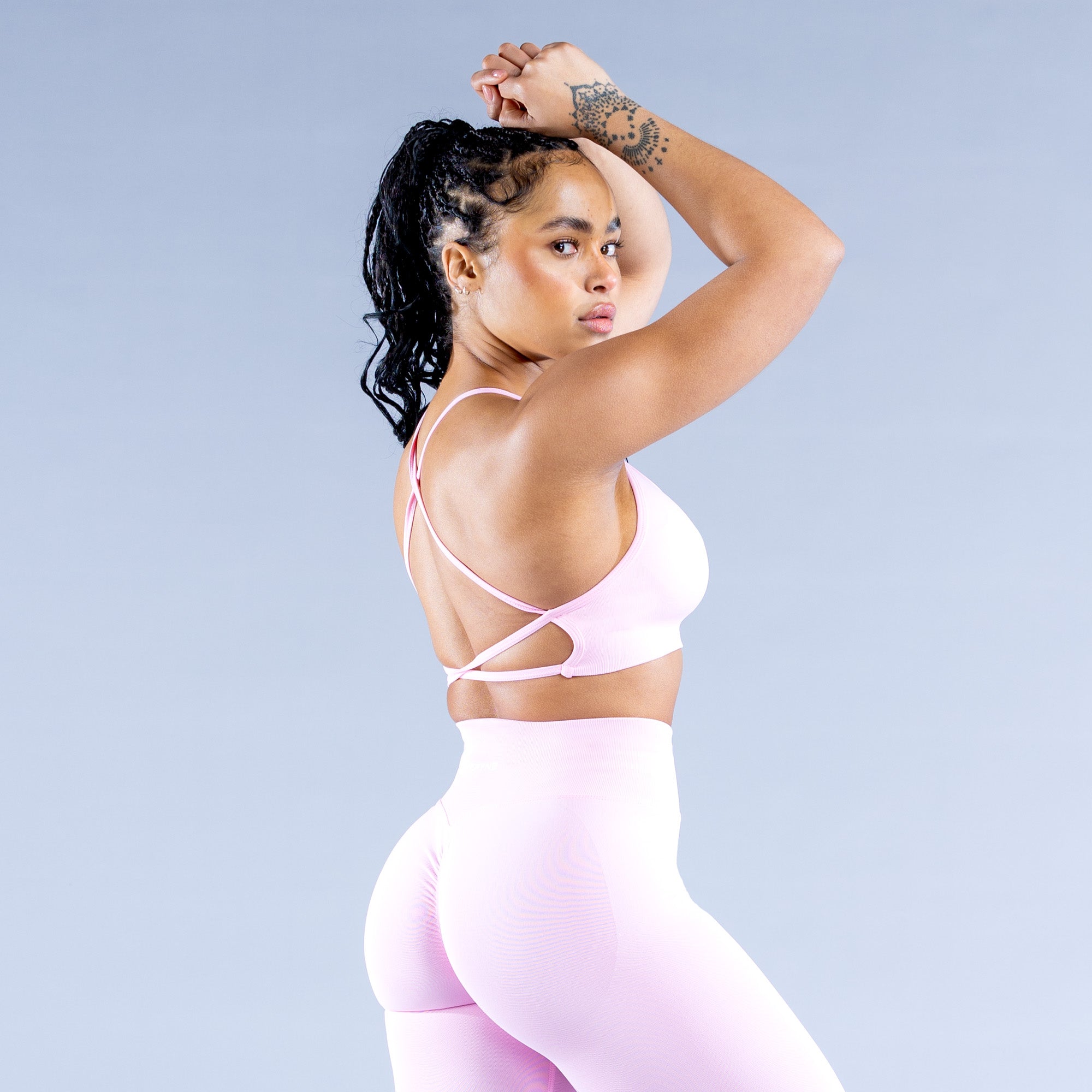 DFYNE Dynamic Backless Ženske Sportski Grudnjak Svijetlo Roze Roze | JRMXA0984