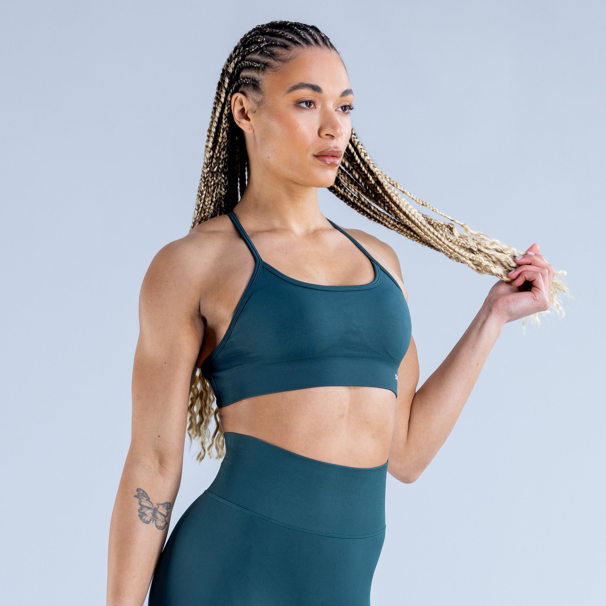 DFYNE Dynamic Backless Ženske Sportski Grudnjak Tamno Tirkizne Zelene | JHEXF2587