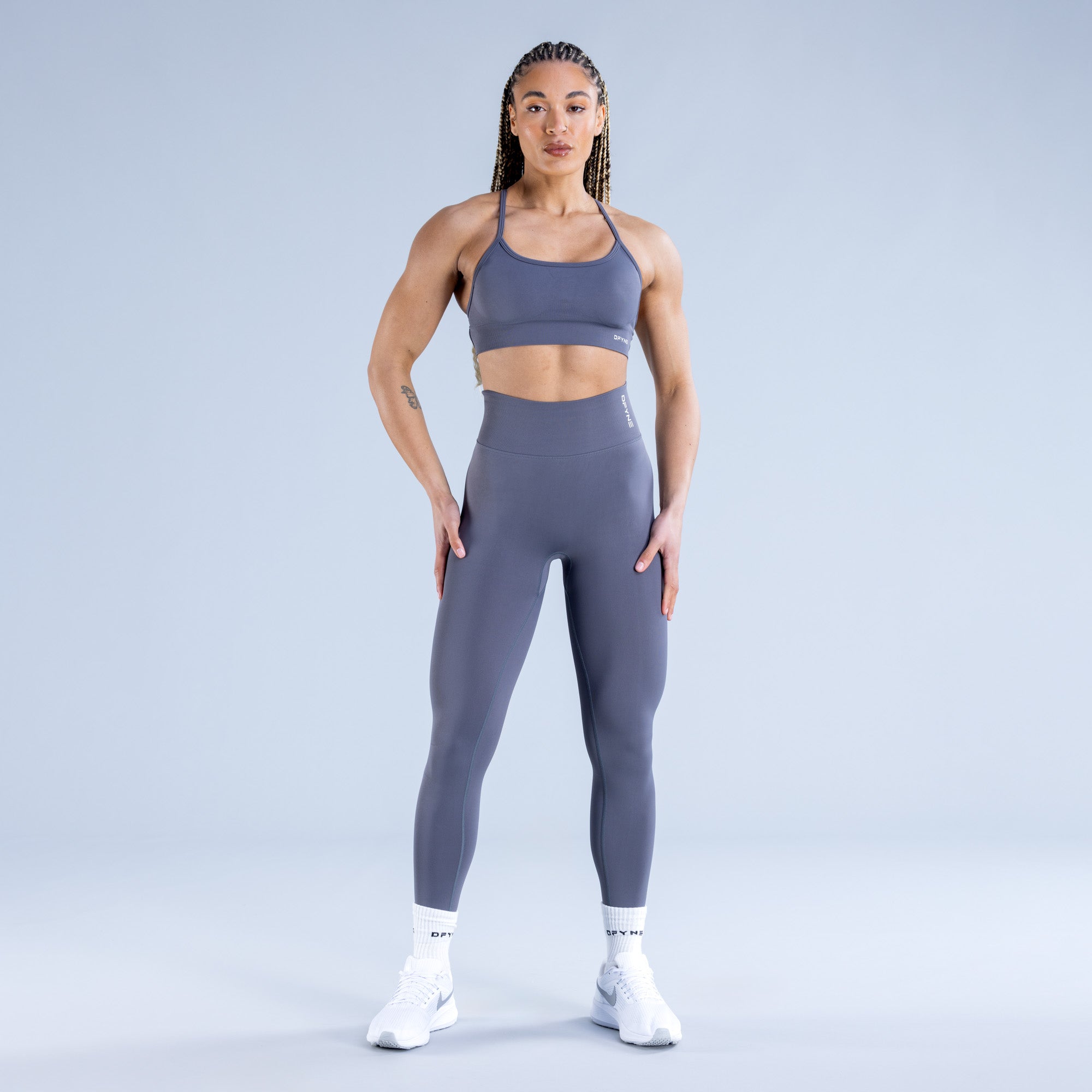 DFYNE Dynamic Backless Ženske Sportski Grudnjak Tamno Sive | PNXQB4287