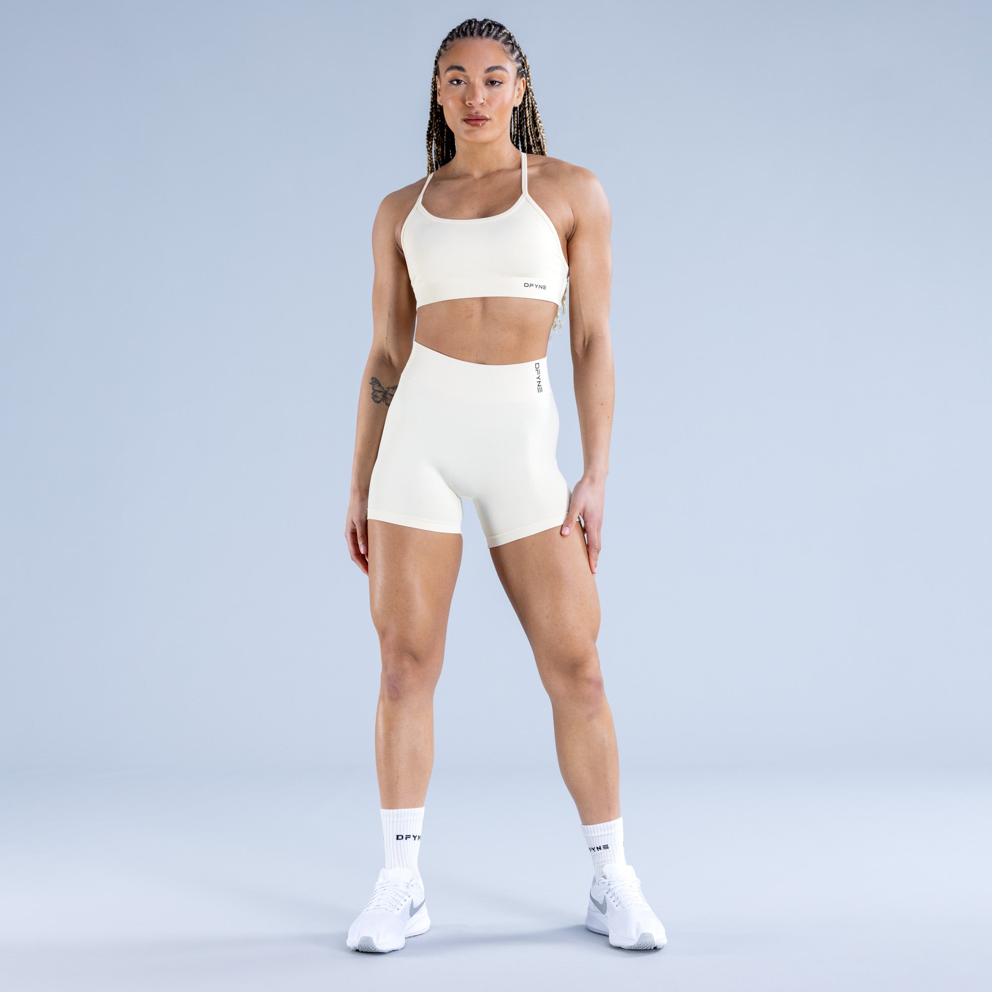 DFYNE Dynamic Backless Ženske Sportski Grudnjak Bijele | BWIRD2810