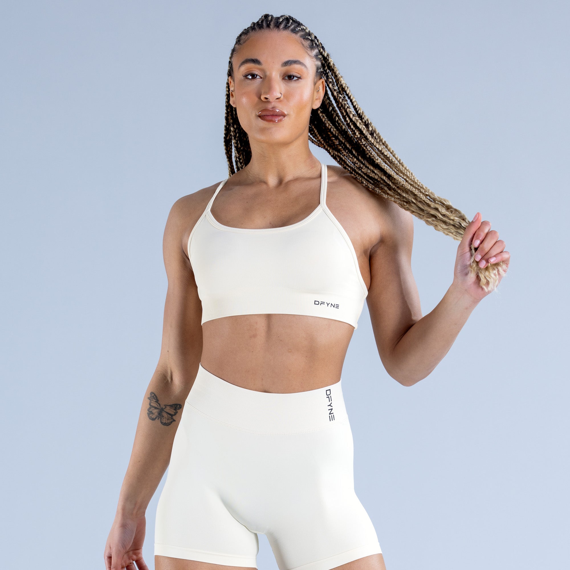 DFYNE Dynamic Backless Ženske Sportski Grudnjak Bijele | BWIRD2810