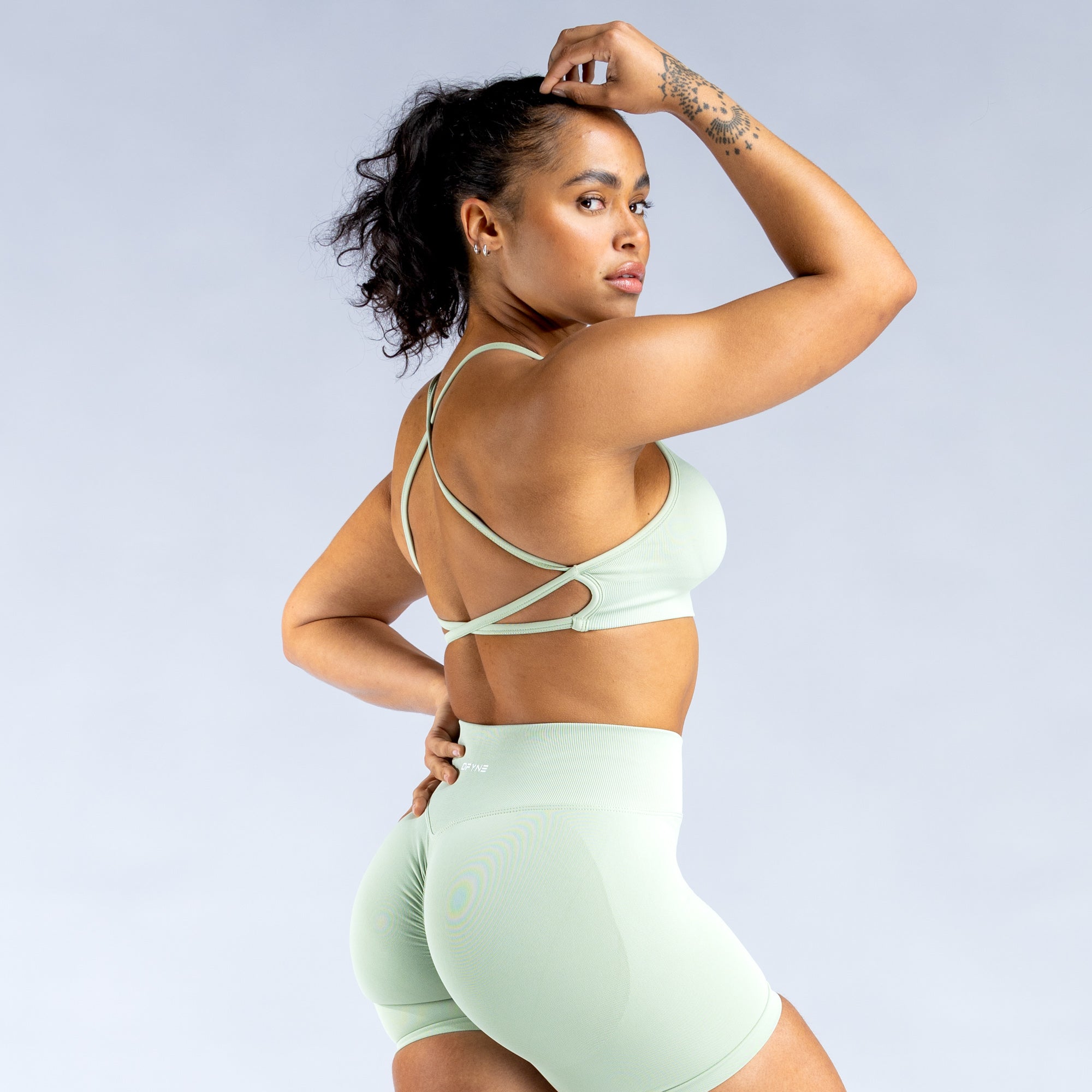 DFYNE Dynamic Backless Ženske Sportski Grudnjak Zelene | TLNOI3492
