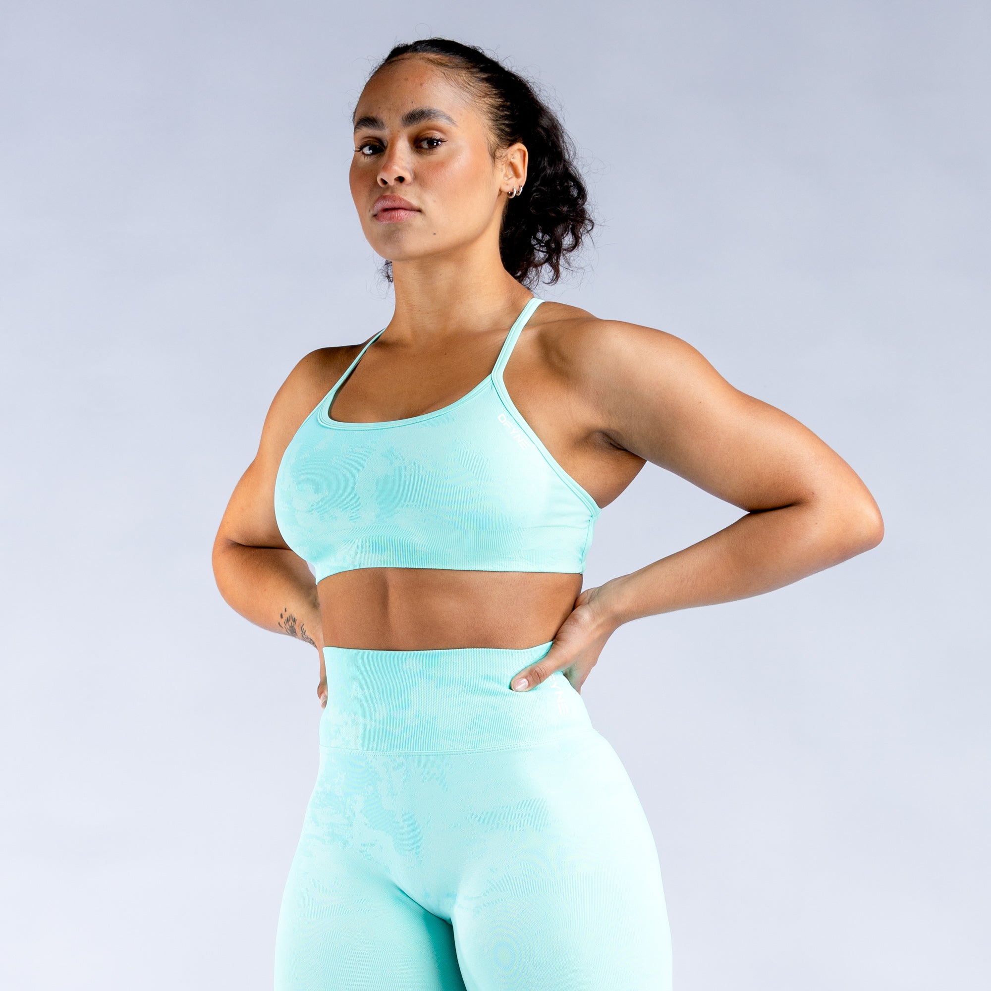 DFYNE Dynamic Mist Backless Ženske Sportski Grudnjak Menta Bijele | EOQGK9461