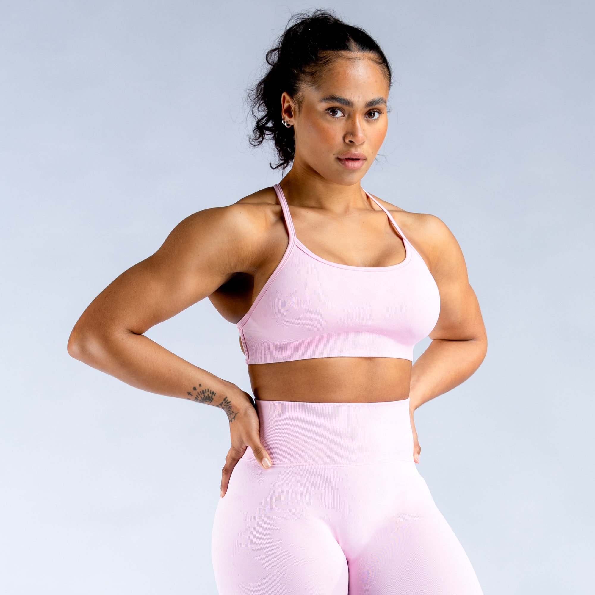 DFYNE Dynamic Mist Backless Ženske Sportski Grudnjak Svijetlo Roze Roze Bijele | APOWY6839