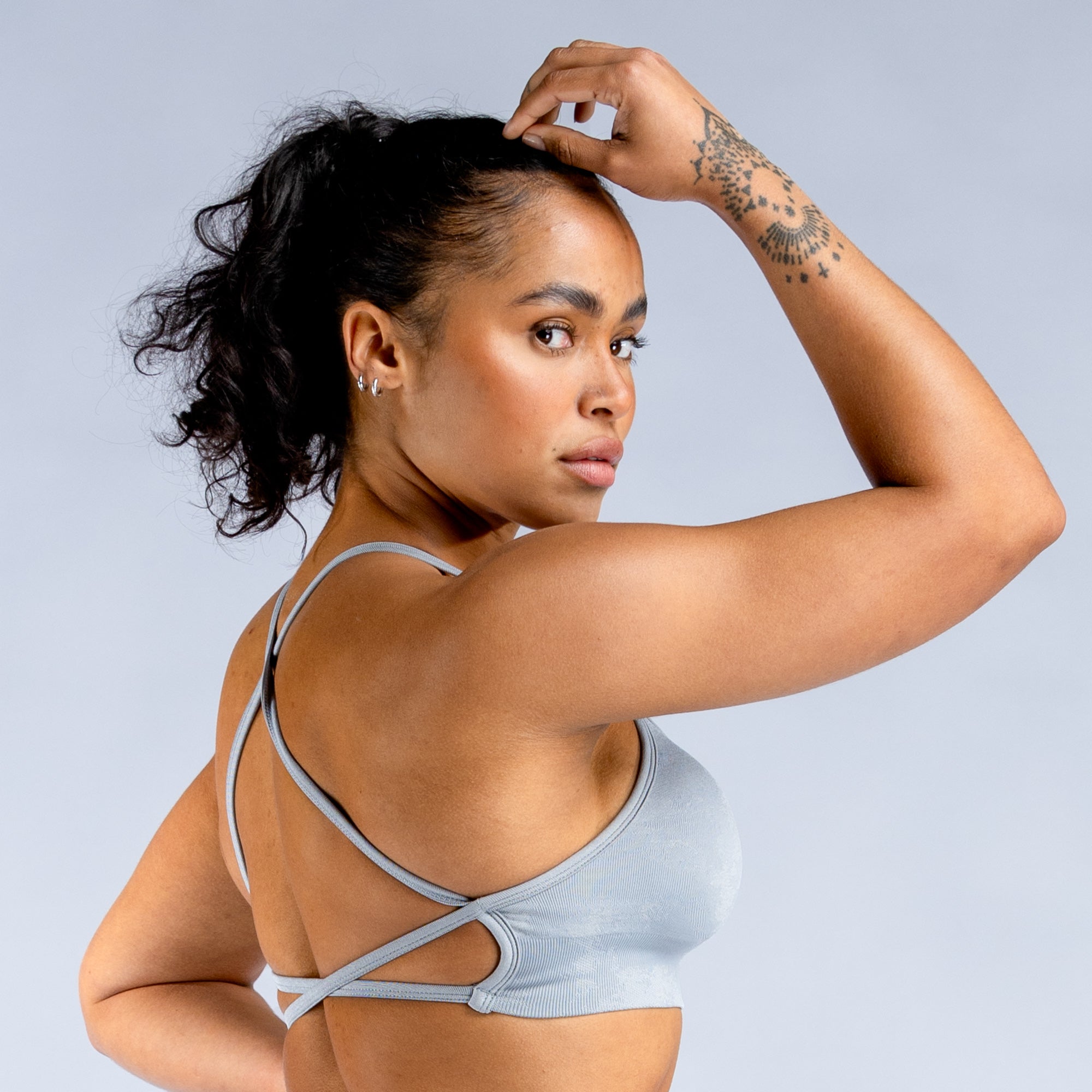 DFYNE Dynamic Mist Backless Ženske Sportski Grudnjak Svijetlo Sive Bijele | BUHZT8463