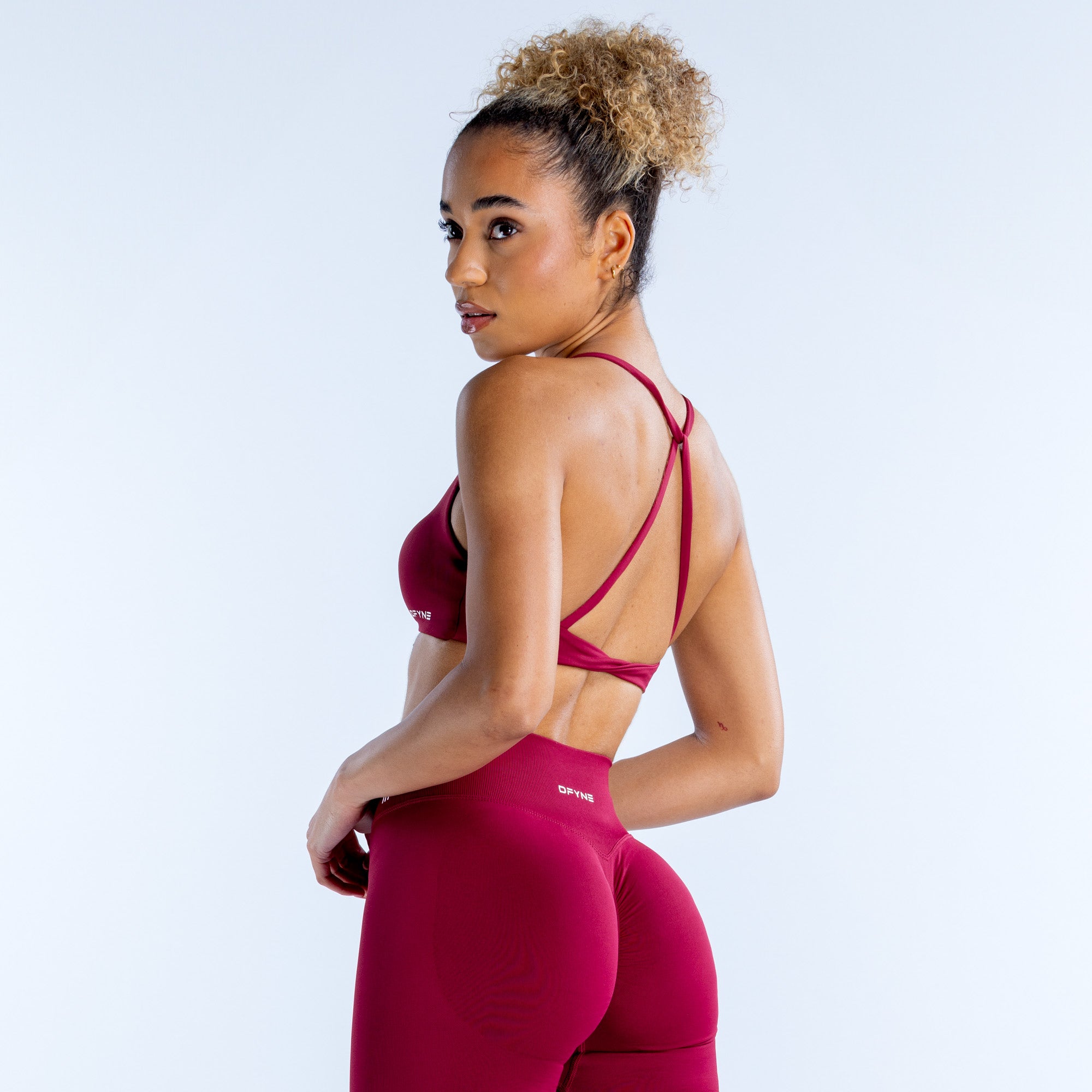 DFYNE Dynamic Twist Back Ženske Sportski Grudnjak Fuksije | ERXOC8591