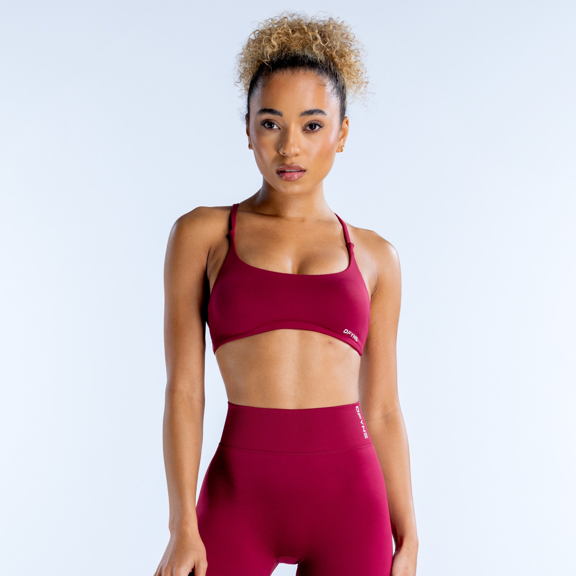DFYNE Dynamic Twist Back Ženske Sportski Grudnjak Fuksije | ERXOC8591
