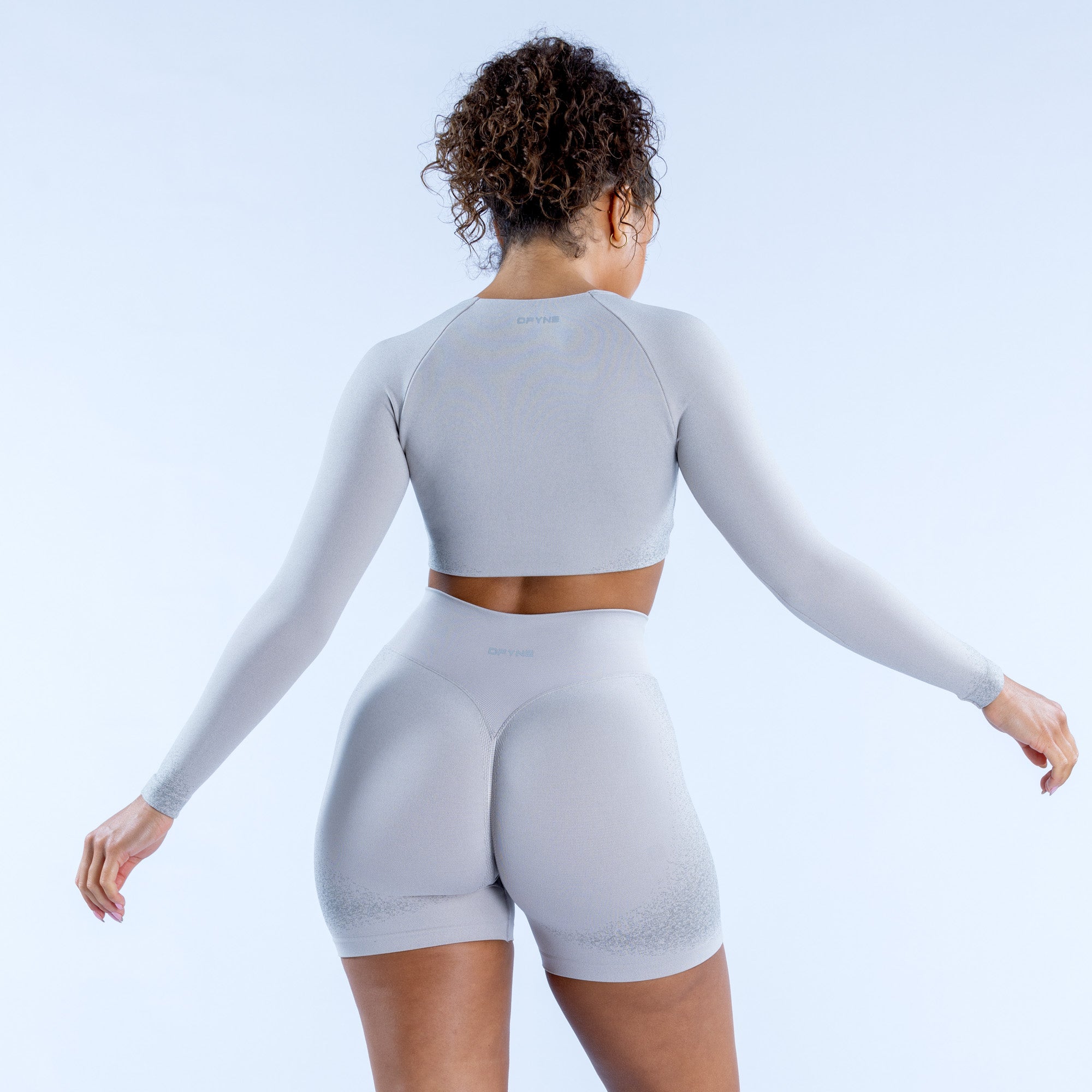 DFYNE Ignite Twist Front Crop Ženske Top Svijetlo Sive | WJIOY4596