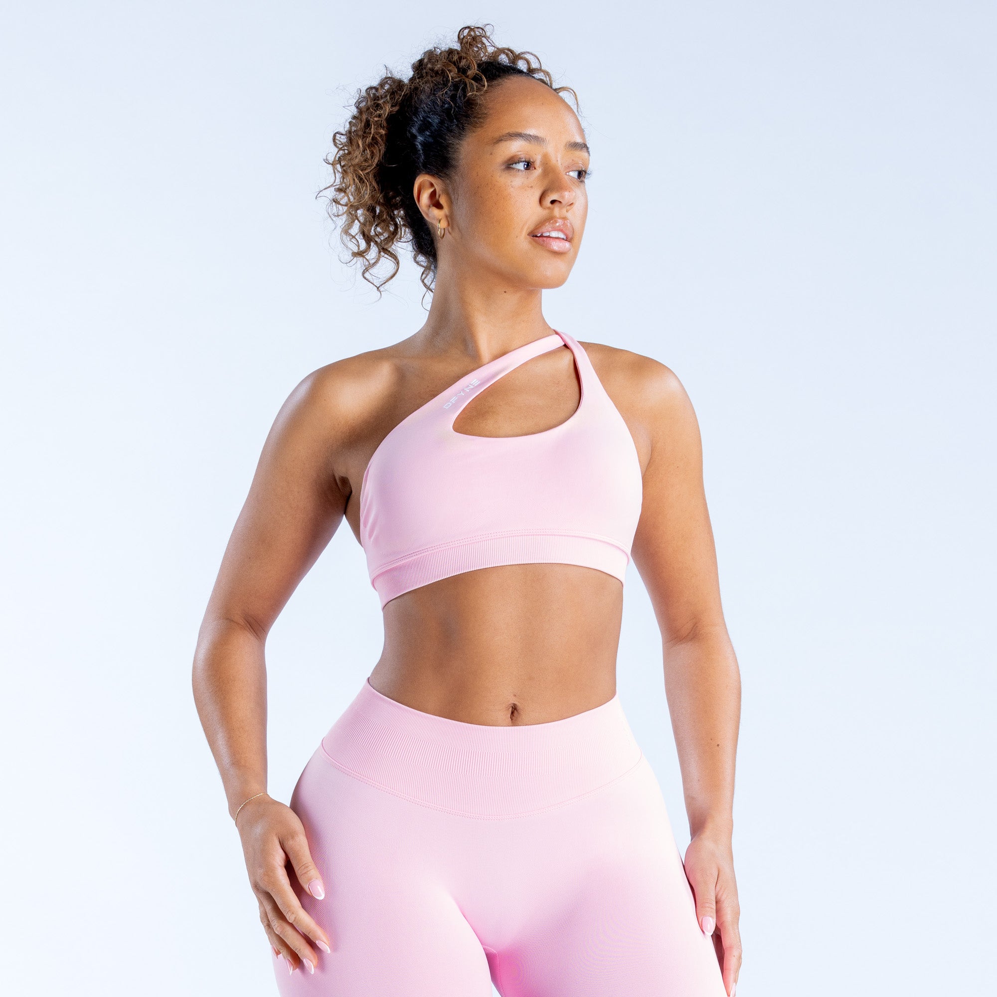 DFYNE Impact Asymmetric Ženske Sportski Grudnjak Svijetlo Roze Roze | FLHEO4652