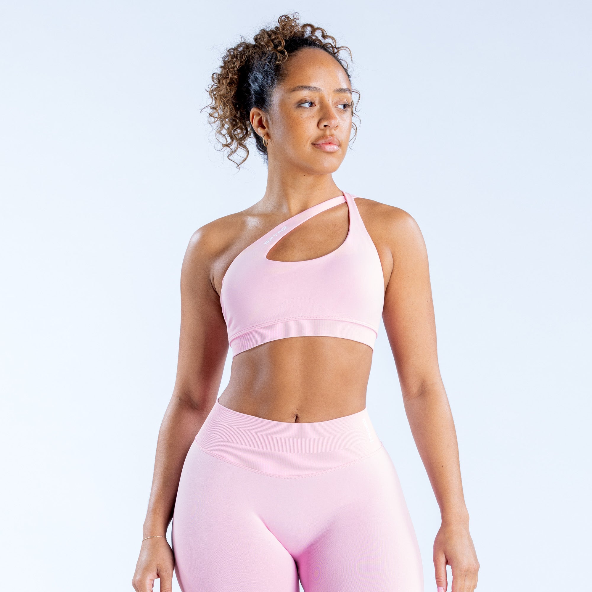 DFYNE Impact Asymmetric Ženske Sportski Grudnjak Svijetlo Roze Roze | FLHEO4652