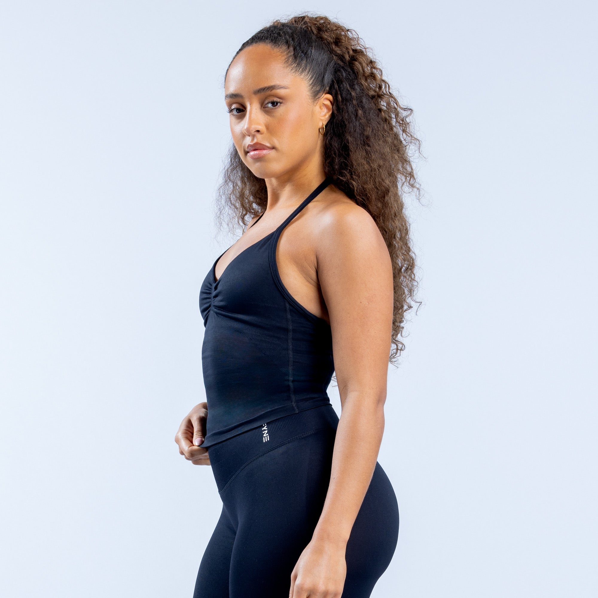 DFYNE Impact Longline Strappy Ženske Top Crne | ENVBT3042