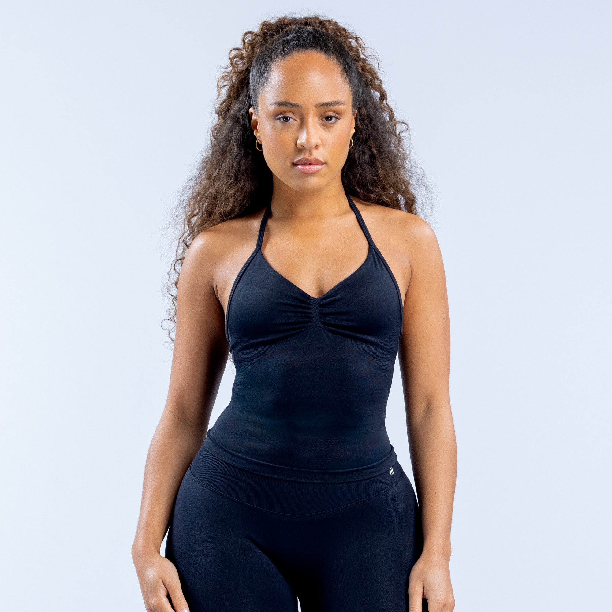 DFYNE Impact Longline Strappy Ženske Top Crne | ENVBT3042