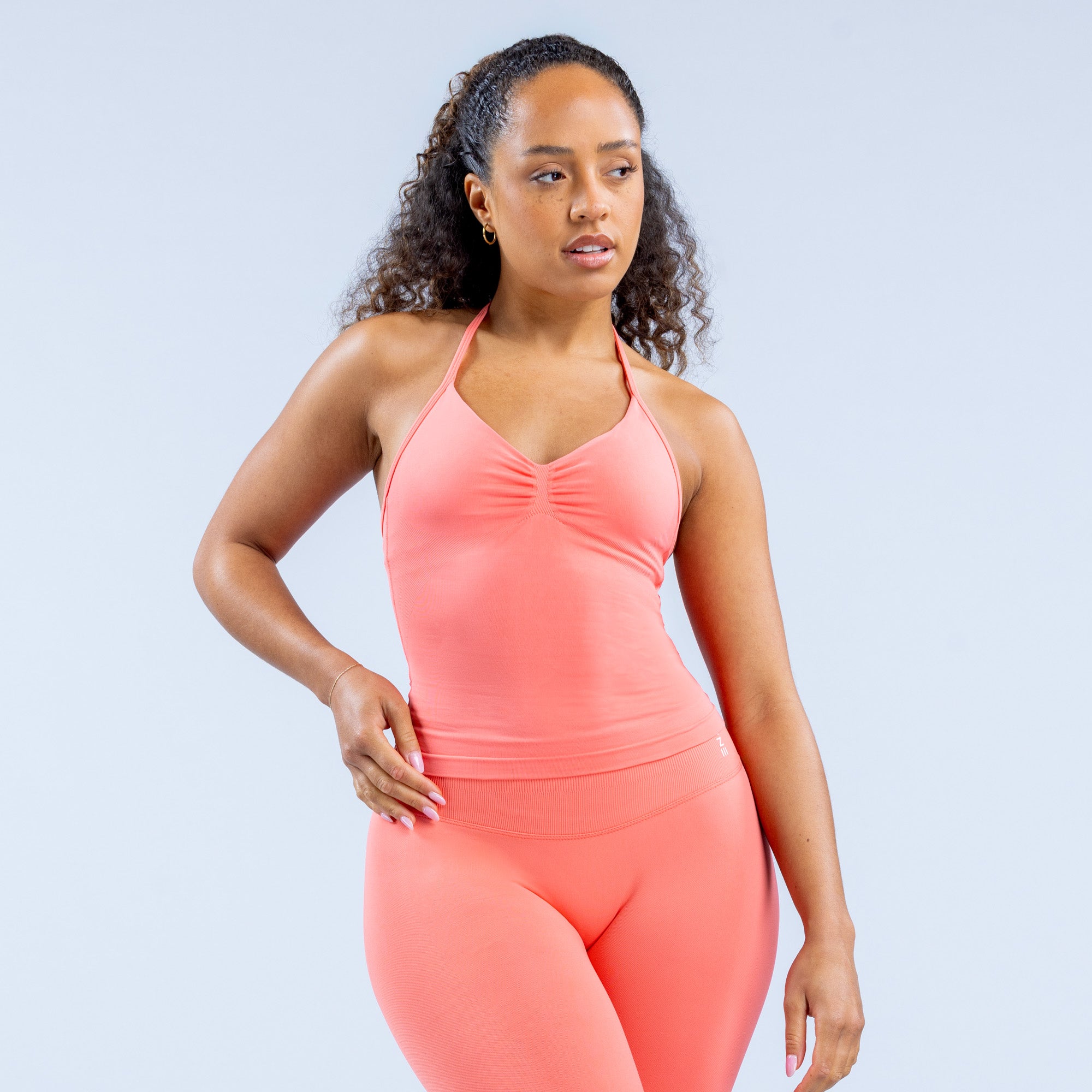 DFYNE Impact Longline Strappy Ženske Top Koraljne | XKWEZ7139