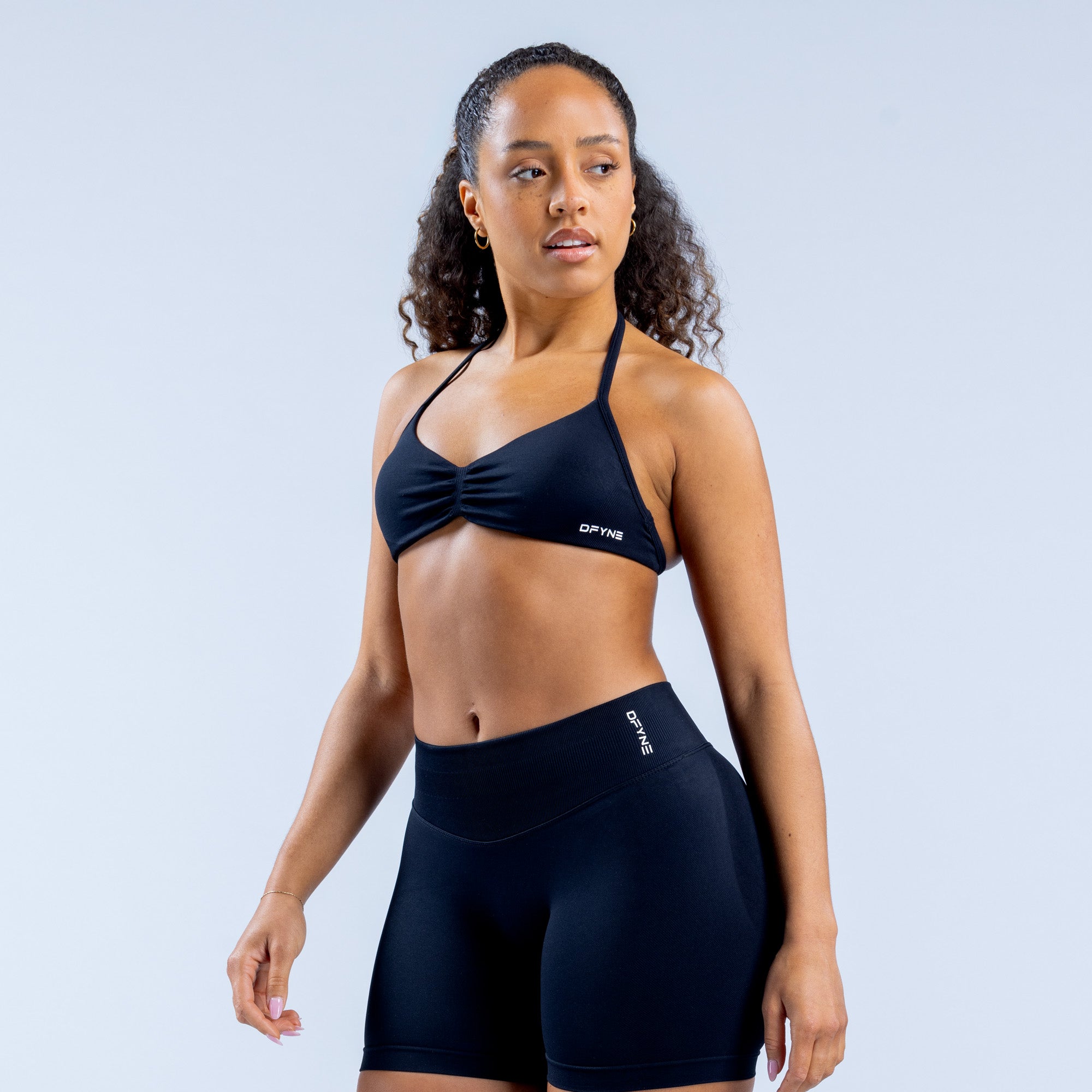 DFYNE Impact Strappy Ženske Sportski Grudnjak Crne | OPDGN4926