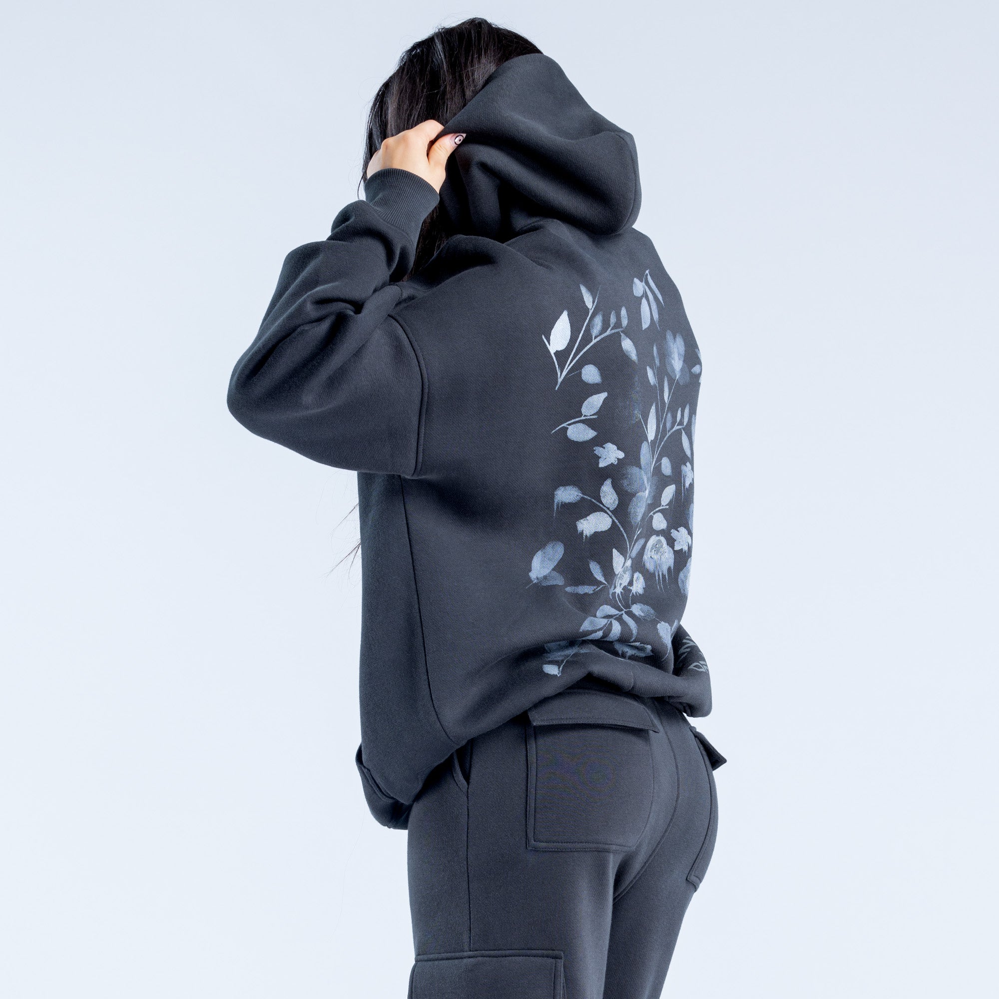 DFYNE Lanyi Edit Oversized Ženske Majica s Kapuljačom Crne | WZPRI6473
