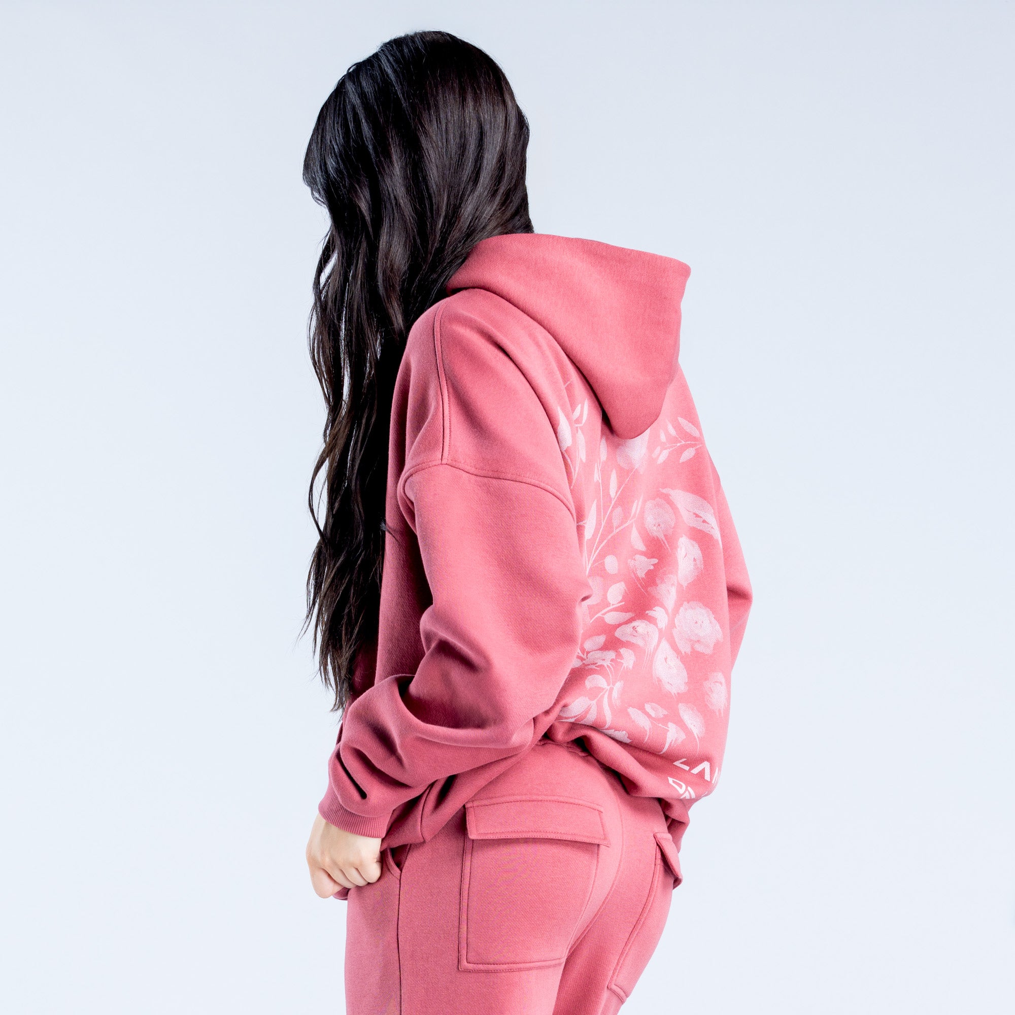 DFYNE Lanyi Edit Oversized Ženske Majica s Kapuljačom Tamno Roze | KWPJL5286