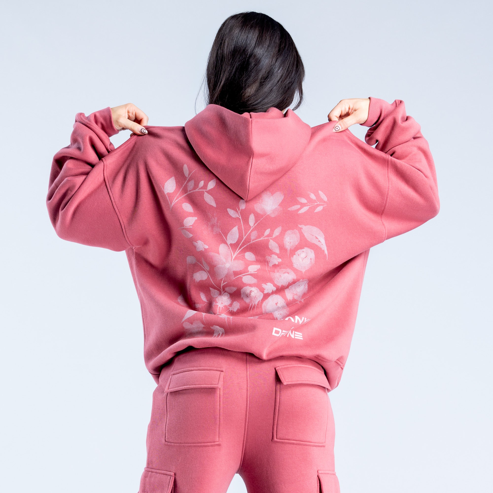 DFYNE Lanyi Edit Oversized Ženske Majica s Kapuljačom Tamno Roze | KWPJL5286