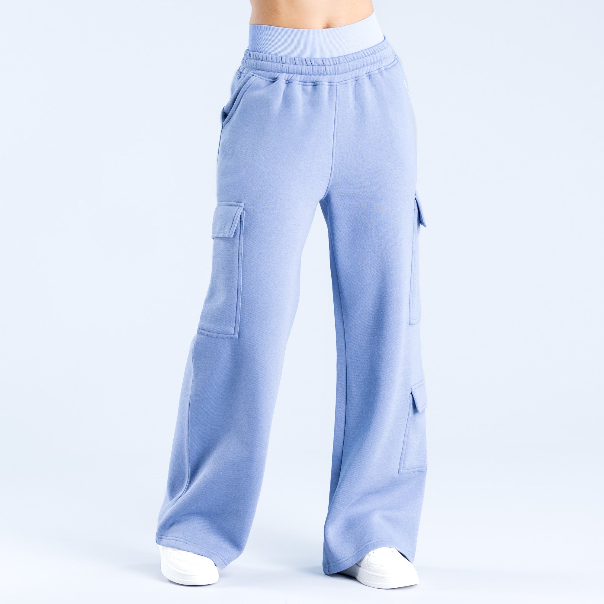 DFYNE Lanyi Edit Wide Leg Cargo Ženske Jogger Hlače Plave | NWQFU2643