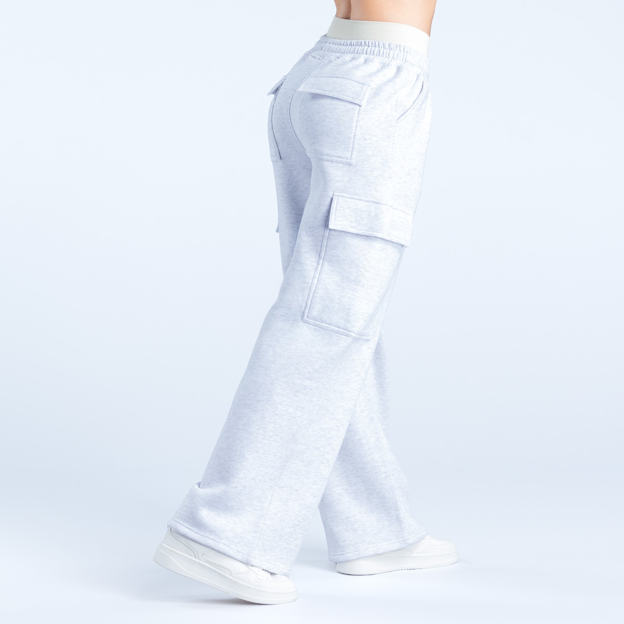 DFYNE Lanyi Edit Wide Leg Cargo Ženske Jogger Hlače Sive | EPCXA0817