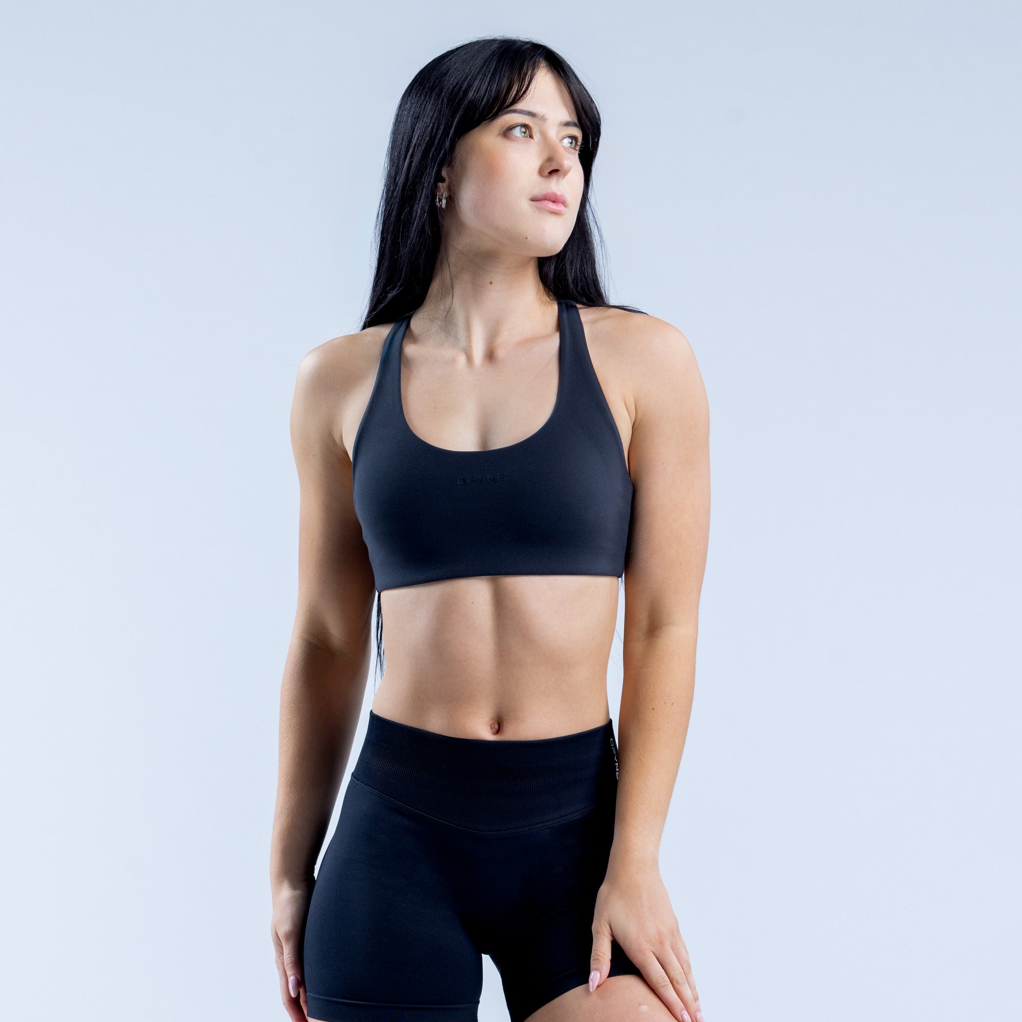 DFYNE Origin Racer Back Ženske Sportski Grudnjak Crne | LEIVR2567